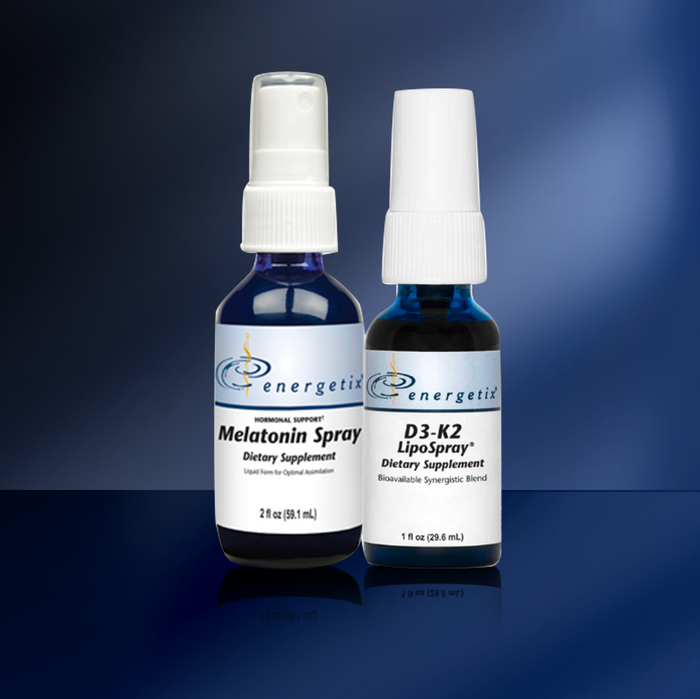 Day and Night Bundle by Energetix, synergistic blend of the prohormone vitamin D3 and the fat-soluble vitamin K2, regulate calcium uptake, maintain cardiovascular systems, sleeplessness, sleep support