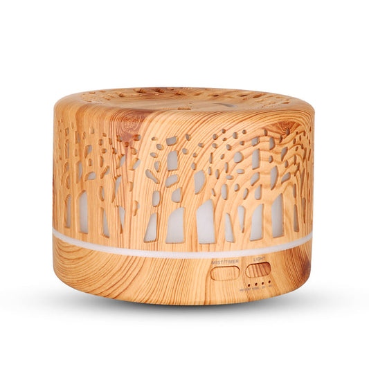 Designer 700ml Ultrasonic 5 in 1 Home Diffuser, Trees Light Wood, 7 Color LED, Remote Control Humidifier