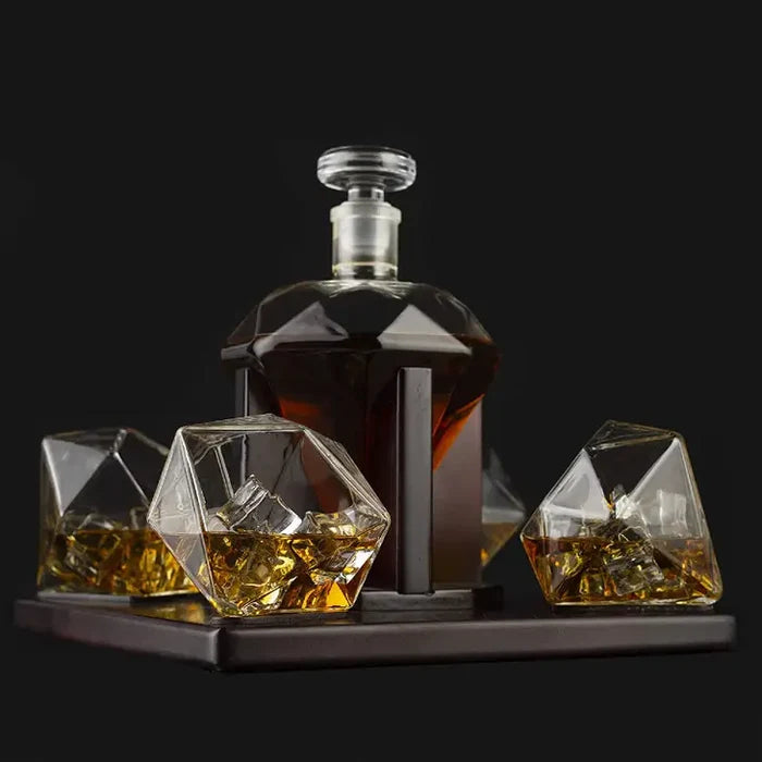 Diamond Whiskey Decanter Set