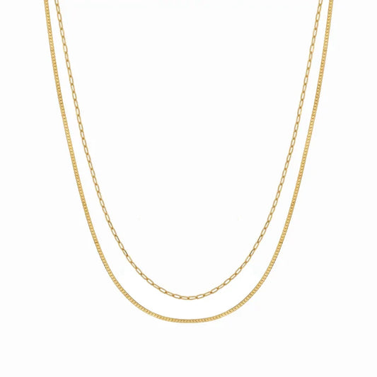 Double Layer Paperclip Necklace