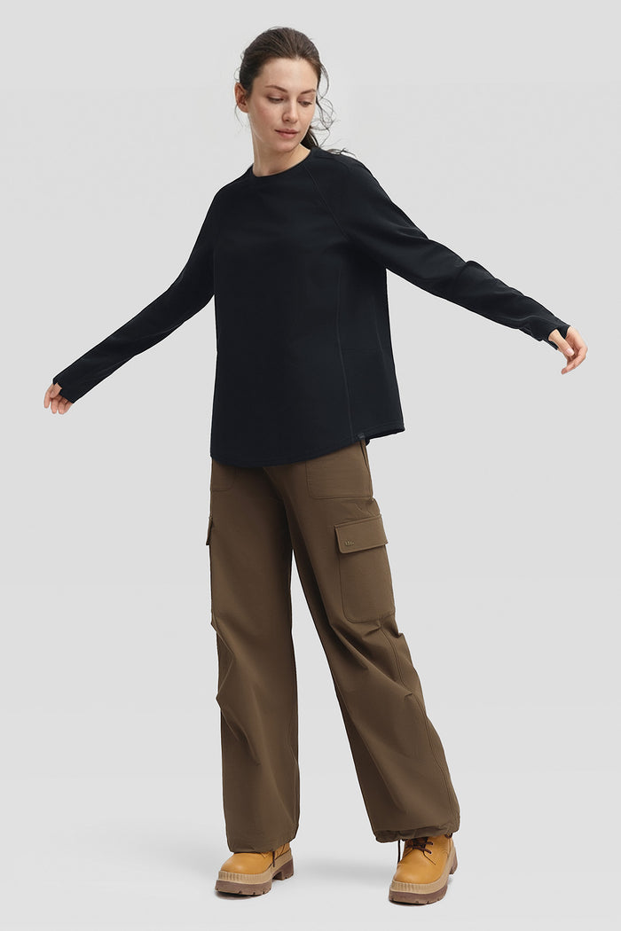 DryFlow – Women’s Quick-Dry Relaxed-Fit Long Sleeve Tee