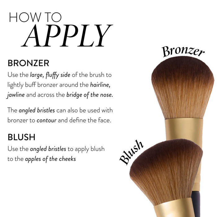 Dual-Ended Blush + Bronzer Brush - how to use