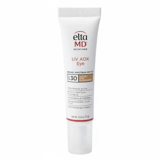 EltaMD UV AOX Eye Broad Spectrum SPF 30 tinted eye sunscreen tube