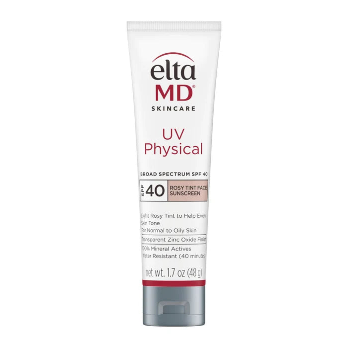 EltaMD UV Physical Broad-Spectrum SPF 40 rosy tint face sunscreen tube