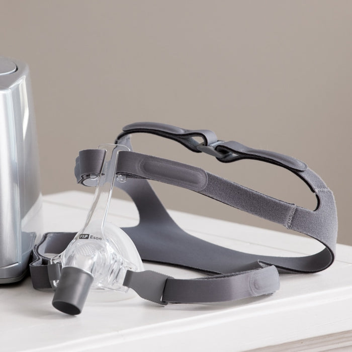 eson headgear on a side table