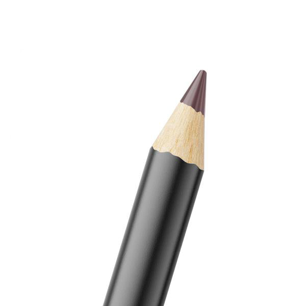 Demure Eye Liner Pencil in Dark Brown showing the tip of the pencil.