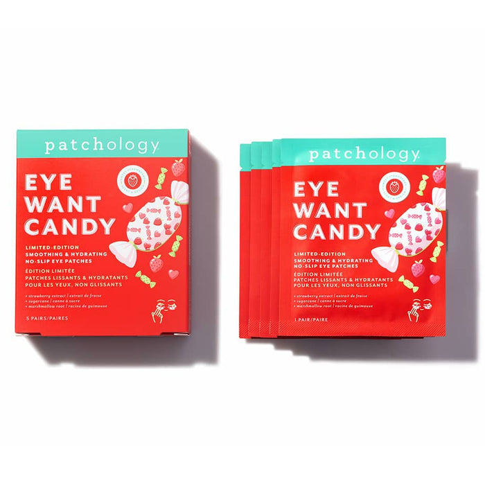 Under eye patch non-slip packaging on a white background