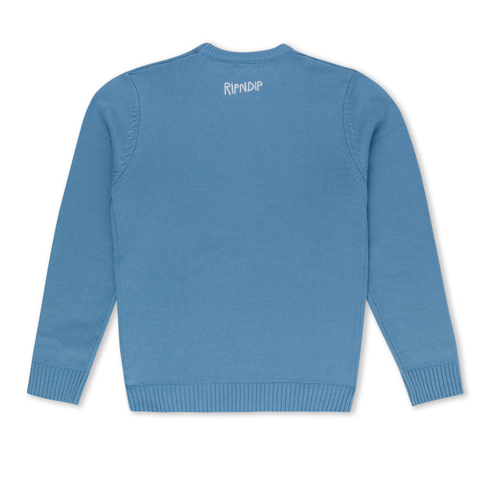 RIPNDIP F U Knit Sweater (Periwinkle)
