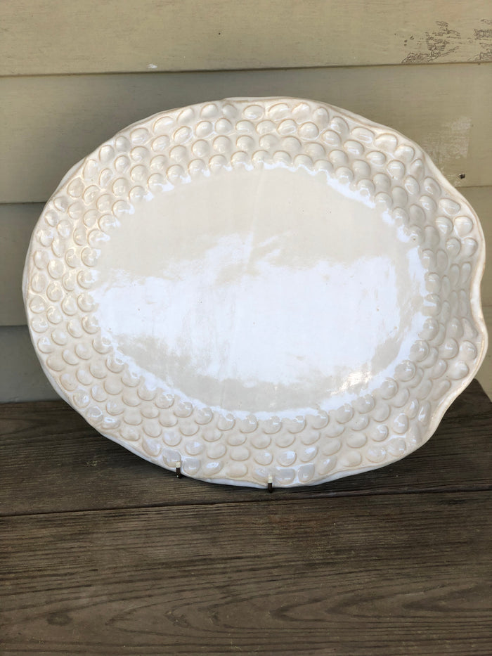 Fingerprint Large Oval Tray