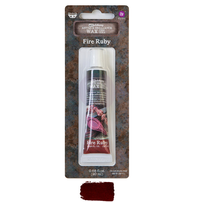 Finnabair Art Alchemy Antique Brilliance Wax - Fire Ruby