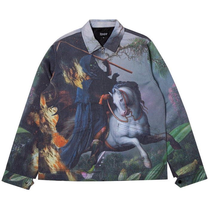 RipNDip Fire & Desire Denim Coach Jacket (Multi)