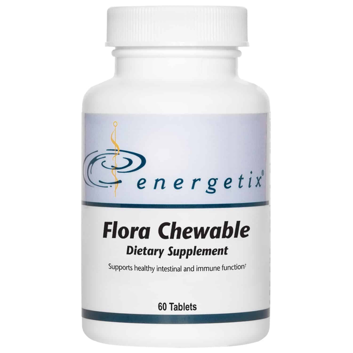 Flora Chewable contains the spore form probiotic Bacillus coagulans and prebiotic fructooligosaccharides (FOS), also called Chicory Root Inulin, to help support normal immune and digestive response.