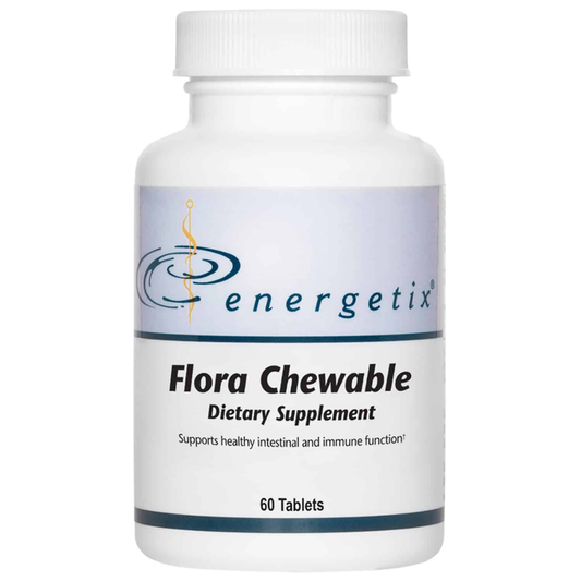 Flora Chewable contains the spore form probiotic Bacillus coagulans and prebiotic fructooligosaccharides (FOS), also called Chicory Root Inulin, to help support normal immune and digestive response.
