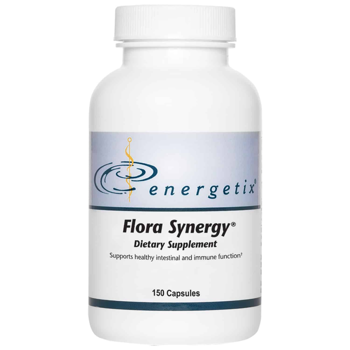 Flora Synergy® contains the spore form probiotic Bacillus coagulans and prebiotic fructooligosaccharides (FOS) to help support normal immune and digestive response.