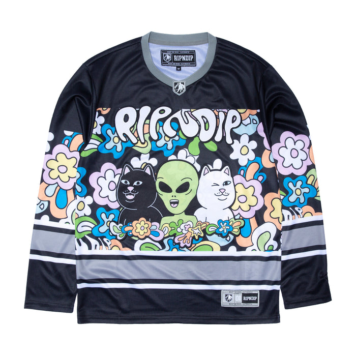RIPNDIP Flower Child Hockey Jersey (Black)