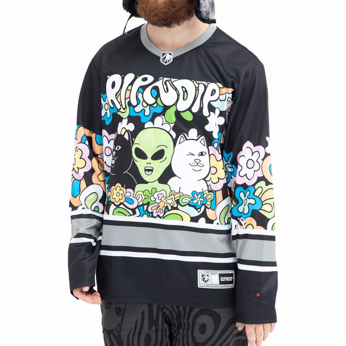 RIPNDIP Flower Child Hockey Jersey (Black)