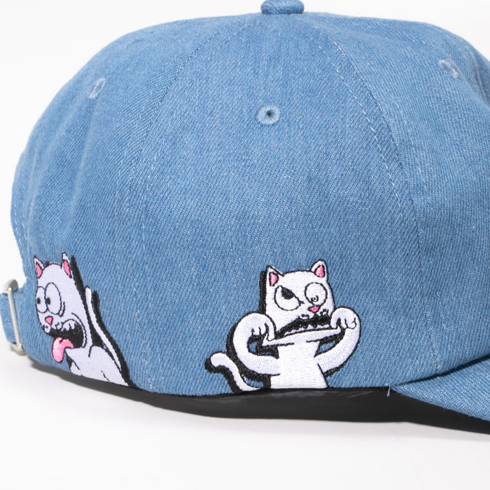 RIPNDIP Frustration Denim Dad Hat (Medium Wash)
