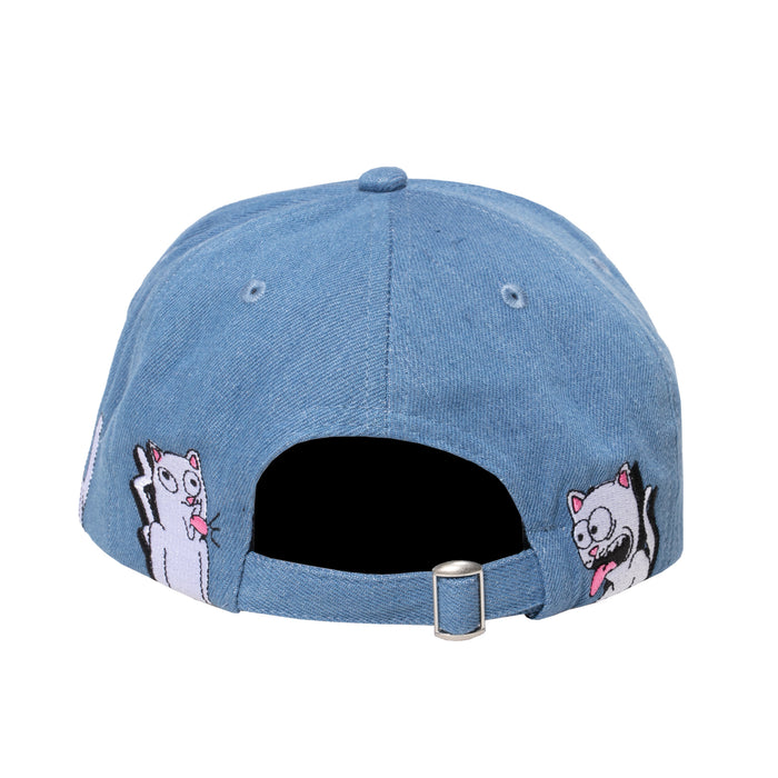 RIPNDIP Frustration Denim Dad Hat (Medium Wash)