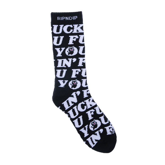 RIPNDIP Fuckin Fuck Socks (Black)