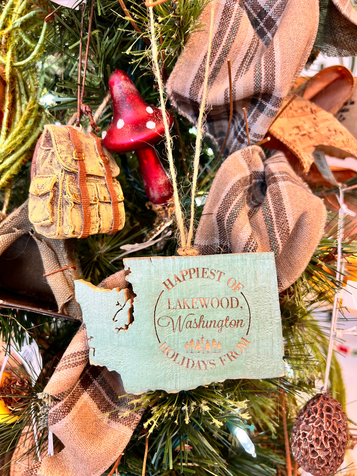 Ginger & The Huth- Washington Ornaments (Handcut) - Pine & Moss