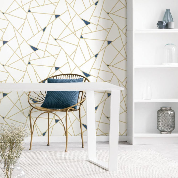 Gold Fracture Peel & Stick Wallpaper - EonShoppee