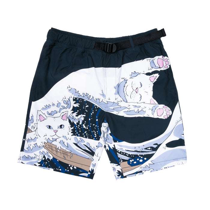 RIPNDIP Great Wave Swim Shorts (Navy)