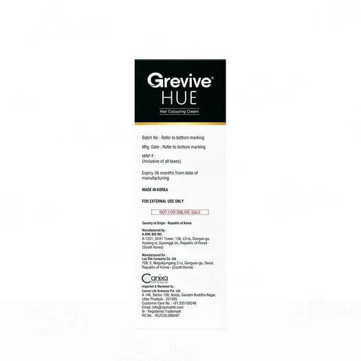 Grevive Hue Hair Colouring Cream (Black)