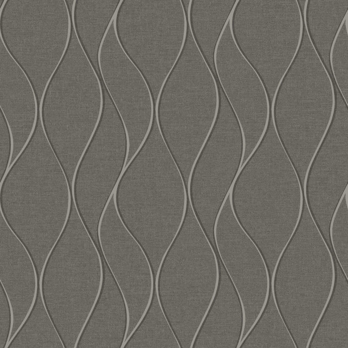 Grey Wave Ogee Peel & Stick Wallpaper - EonShoppee