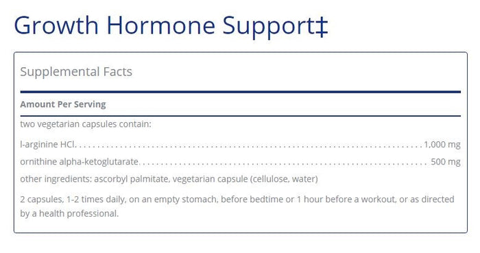 Growth Hormone Support 90 capsules by Pure Encapsulations