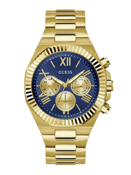 Guess Round 44mm Blue Dial Analog Watch - GW0703G6