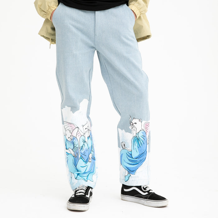 RIPNDIP Heaven And Hell Denim Pants (Light Wash)