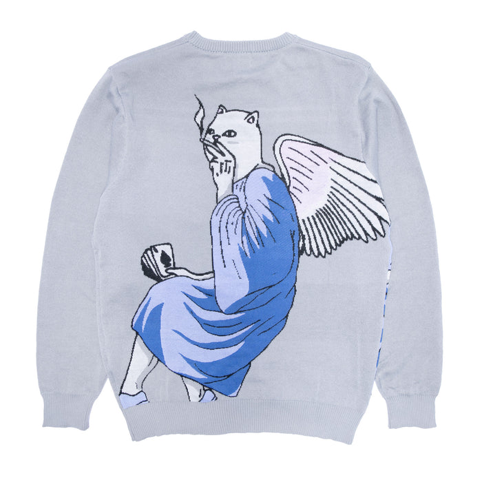 RIPNDIP Heaven And Hell Knit Sweater (Light Blue)