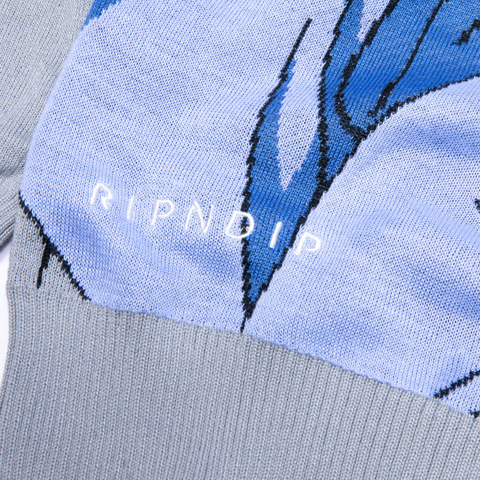 RIPNDIP Heaven And Hell Knit Sweater (Light Blue)