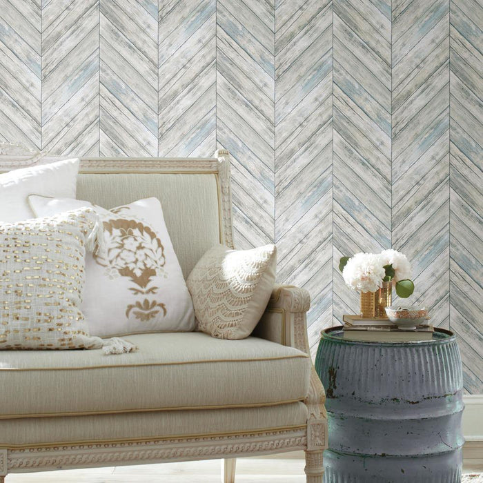 Herringbone Wood Boards Peel & Stick Wallpaper - EonShoppee