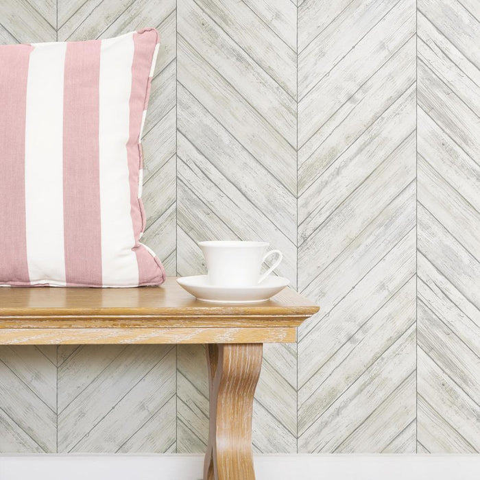 Herringbone Wood Boards Peel & Stick Wallpaper - EonShoppee