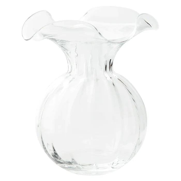 Hibiscus Glass Large Fluted Vase