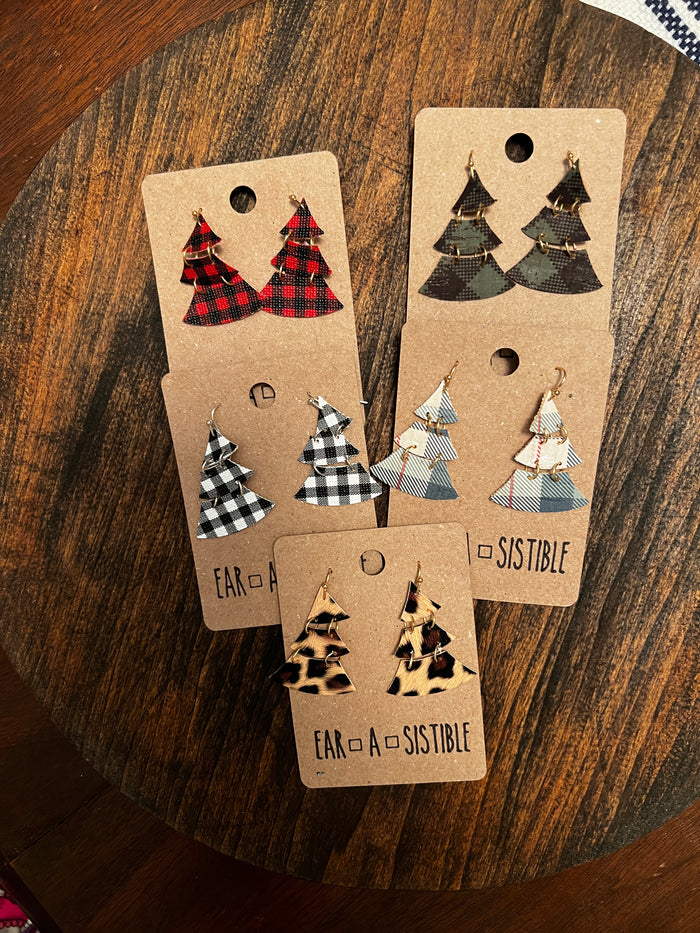 Holiday Leather Earrings