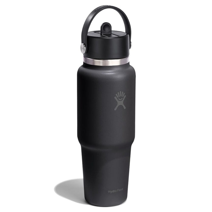 Hydroflask 32oz (946ml) Wide Mouth Travel Bottle with Flex Straw Cap - Black
