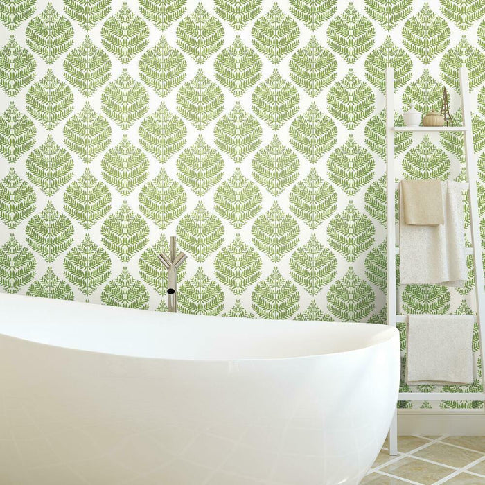 Hygge Fern Damask Peel & Stick Wallpaper - EonShoppee