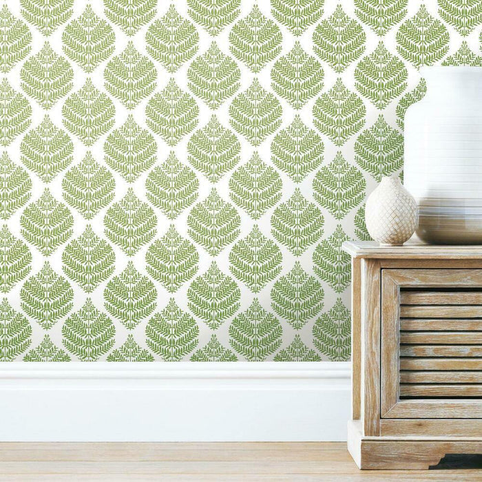 Hygge Fern Damask Peel & Stick Wallpaper - EonShoppee