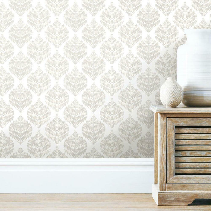 Hygge Fern Damask Peel & Stick Wallpaper - EonShoppee