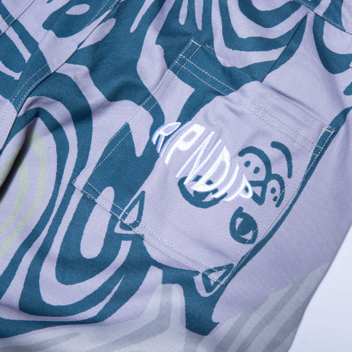 RIPNDIP Hypnotic Twill Pants (Grey/Lavender/Neon)