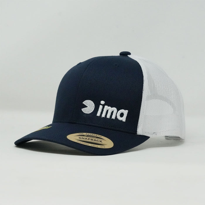 ima Puff Embroidered Recycled Retro Trucker Cap Navy/White