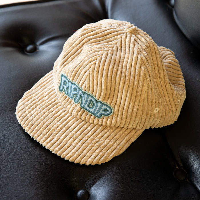 RIPNDIP Intertwined 6 Panel Corduroy Strapback (Khaki)