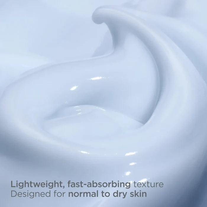 Lightweight fast-absorbing moisturizer texture for normal to dry skin