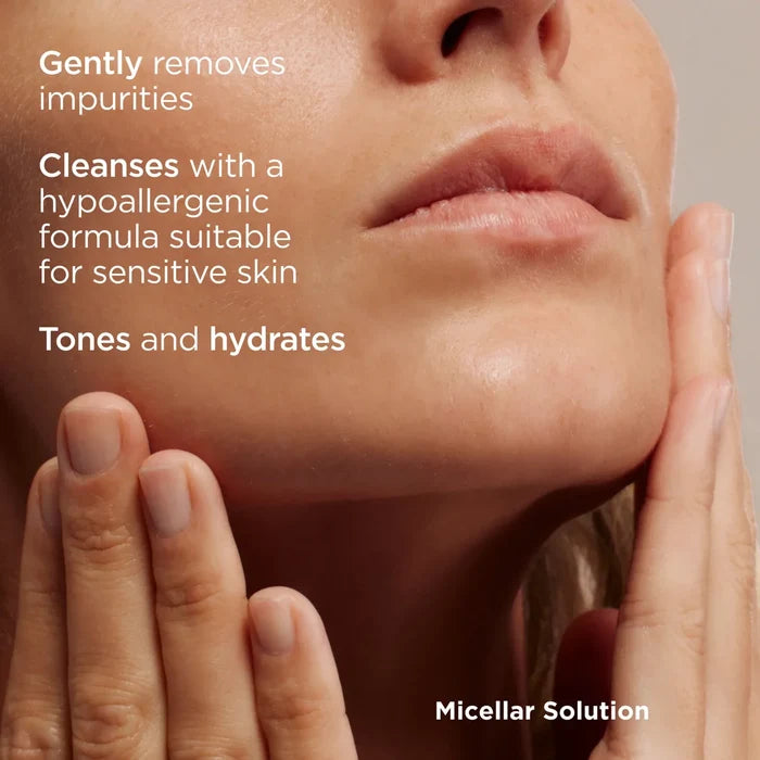 ISDIN Micellar Solution for sensitive skin, gently cleanses, tones, and hydrates