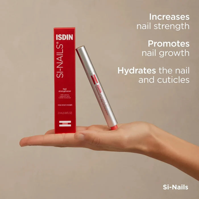 ISDIN Si-Nails nail strengthening serum with box and applicator, promotes nail growth and hydrates cuticles