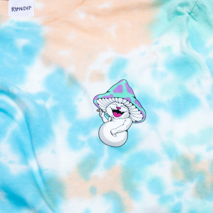354477 Kaleidoscopic Long Sleeve (Light Blue/Peach Tie Dye)