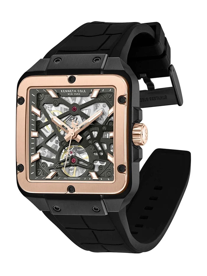 Kenneth Cole Automatic Drop 2 Gun Round Dial Analog Watch - KCWGZ0065403MN