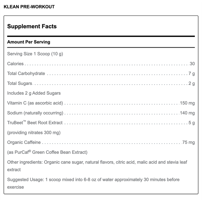 KLEAN Pre-Workout by Douglas Labs